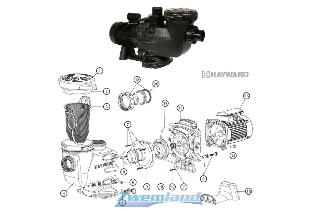 Hayward Hayward Max Flo II Mechanische Sealset SPX2700SA - Afbeelding 2