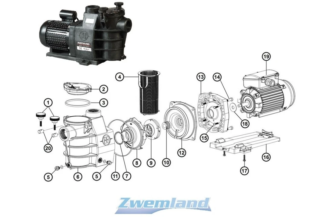 Hayward Hayward Max Flo PompDekselknopSPX1600PN - Afbeelding 2