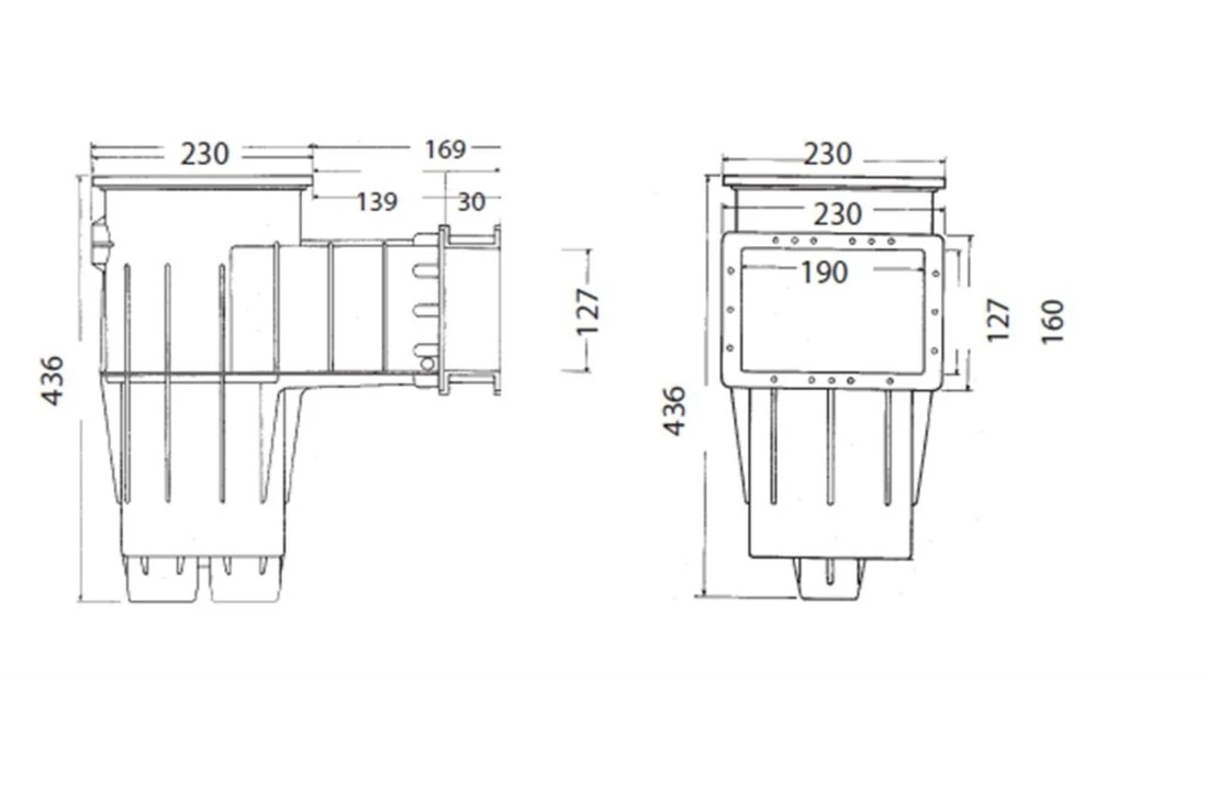 Hayward Hayward Skimmer Premium / Cofies Antraciet Grijs Voor Liner Zwembaden Kleine Opening - Afbeelding 2