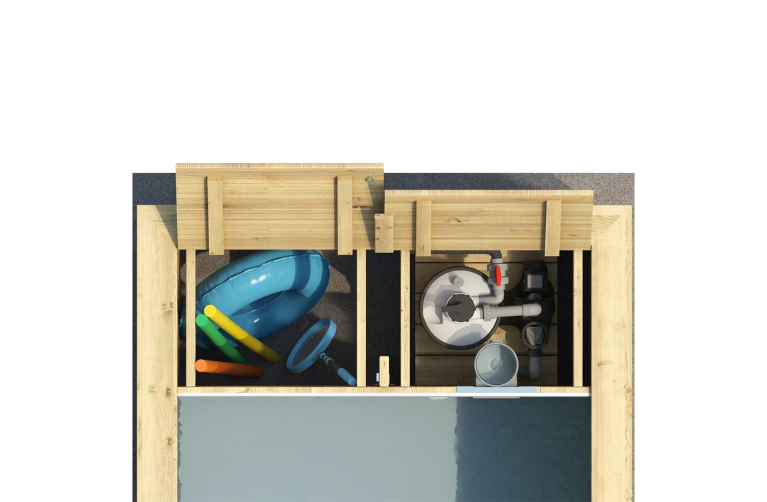 Proswell Houten Zwembaden Pool'n Box Zwembad 6.20 X 2.50 - Afbeelding 2