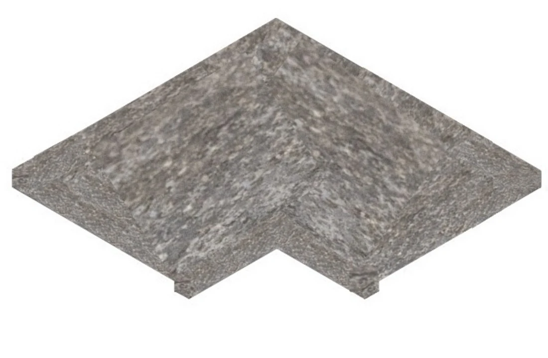 Terato Binnenhoek Belgische Blauwe Hardsteen Gebrand Rechte Neus